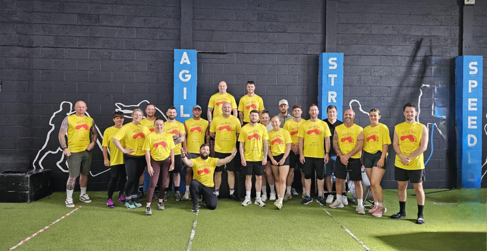 FlexAbility Fitness team in Heel & Toe charity T-shirts